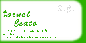 kornel csato business card